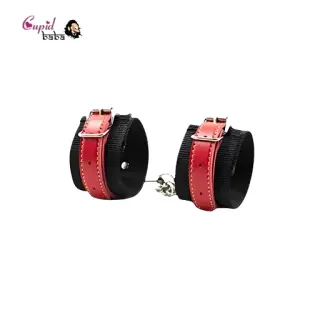 Red/Black Nylon Bondage Wrist Cuffs