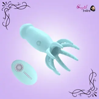 Remote Control Octopus Dildo Vibrator 10 Modes Vibrating Butt Plug Clit Nipples Sucking Massager