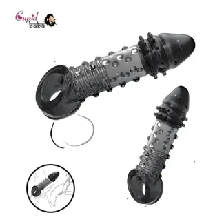 Reusable Crystal Delay Time Penis Sleeve Extender For Men