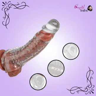 Reusable Transparent Penis Male Penis Enlargement Sleeve