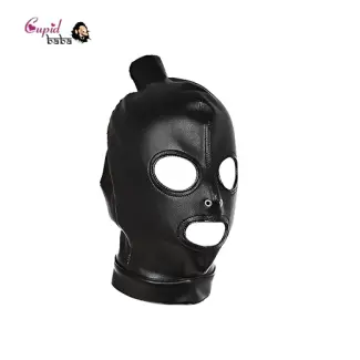Sex Fetish Slave Hood Leather Mask.