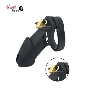Silicone Rubber Black Men Chastity Cage