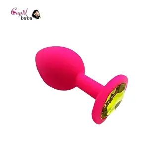 Small Soft Silicone Crystal Jeweled Anal Plug
