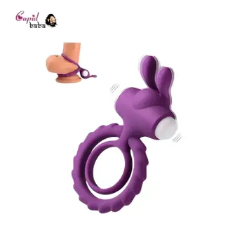 Soft Rabbit Vibrating Cock Ring For Men
