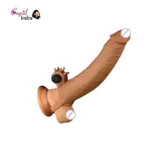 Soft Realistic Penis Extender Enlarger Dick Vibrator Sleeve