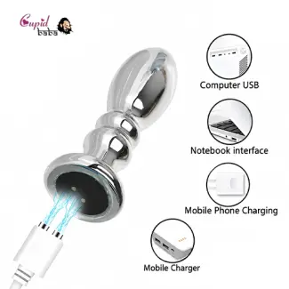 Stainless Steel Anal, Prostate Vibrators with USB charge