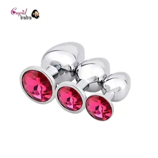 Stainless Steel Anal Plugs Trainer Kit - Luxury Diamond Jewelry