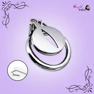 Stainless Steel Flat Chastity Cage Curve Ring Screw Locker