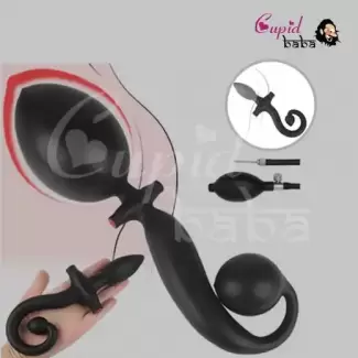 Large Inflatable Tail Huge Big Anal Dildo Pump Butt Plug Vagina Stimulate Prostate Massage