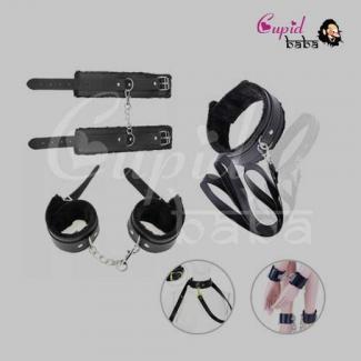 New Luxury Dog Slave, Handcuff With Leg Spreader Ankle Cuffs Kit