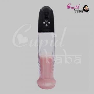USB Rechargeable Vacuum Sucking Male Masturbation Penis Pump with Flesh Silicone Sleeve