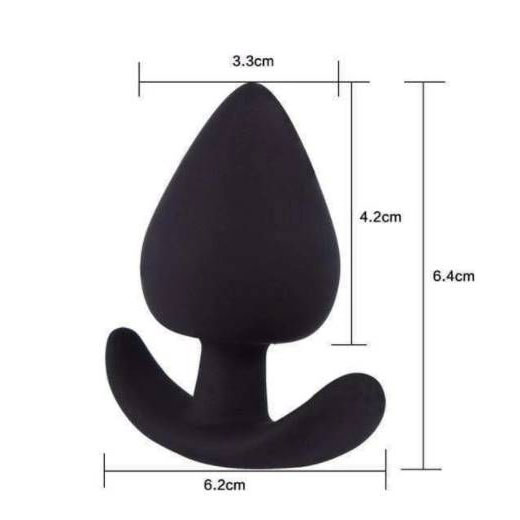 Black Silicone Plug With Anchor Base