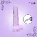 6.5 Purple Light Suction Slim Dildo