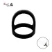3 Holes Cock Ring with Strong Grip Black Color Men