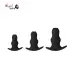 3 Pcs kit Soft Silicone Hollow Enema Butt Plug Prostate Massager