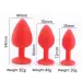 3 Pcs 3 Size Silicone Jeweled Anal Butt Plugs Anal Trainer Toys