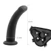 6 Inch Curved Cup Flexible Smooth Silicone Anal Dildo With Belt