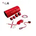6 Pcs Red/Black Luxury Leather Bdsm kit