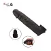 6.5 Inch Double Hole Black Silicone Penis Sleeve