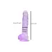 6.5 Purple Light Suction Slim Dildo