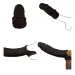 6.5 Inch Double Hole Black Silicone Penis Sleeve