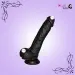 8 Inch Black Shining Strong Suction Dildo