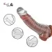 8 Inch Reusable Transparent Texture Men Penis Enlargement Sleeve