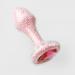 Pink & Blue Foam Beads Glass Dildos Masturbator G-spot Anal Butt Plug For Men Woman