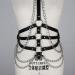 Leather Body Harness Bondage Chain Waist Belt Strap Corset Bustier
