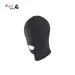 Bdsm Hood Fetish Locking Open Mouth Mask black