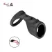 Black Dual Cock Ring Cradle
