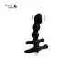 Black Vibrating Silicone Anal Plug