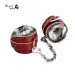 Brown Leather handcuffs with fur