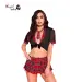 Checkered Neck Baby Doll Dress