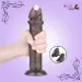 Dark Brown Without Balls Skin Dual Layer 8 Inch Dildo