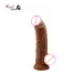 Foreskin Dildo With Stretchable Skin Dual Layered Realistic Moving Skin Cock with Suction Cup