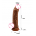 Foreskin Dildo With Stretchable Skin Dual Layered Realistic Moving Skin Cock with Suction Cup