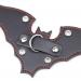Genuine Leather Bat Shape Collar With Chain Leash
