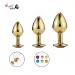 Golden 3 Pcs Luxury Round Shaped Anal Butt Plug