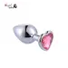 Heart Stainless Steel Crystal Anal Plug