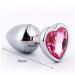 Heart Stainless Steel Crystal Anal Plug