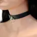 PU Leather BDSM Collar with Leash Fetish Bondage