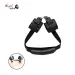 PU Leather Handcuffs With Traction Handle Fetish For Woman Couples
