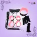 Pink & Black 7 Pcs set BDSM Bondage Kit Handcuffs