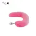 Pink tail butt plug fox tail bdsm