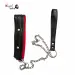 Pu Leather collar and chain leash set