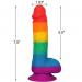 Realistic Rainbow Dildo with Suction Cup