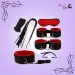 Red & Black 7 Pcs set BDSM Bondage Kit Handcuffs