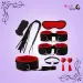 Red & Black 8 Pcs set BDSM Bondage Kit Handcuffs