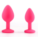 2 Pcs Silicone Jeweled Anal Butt Plugs